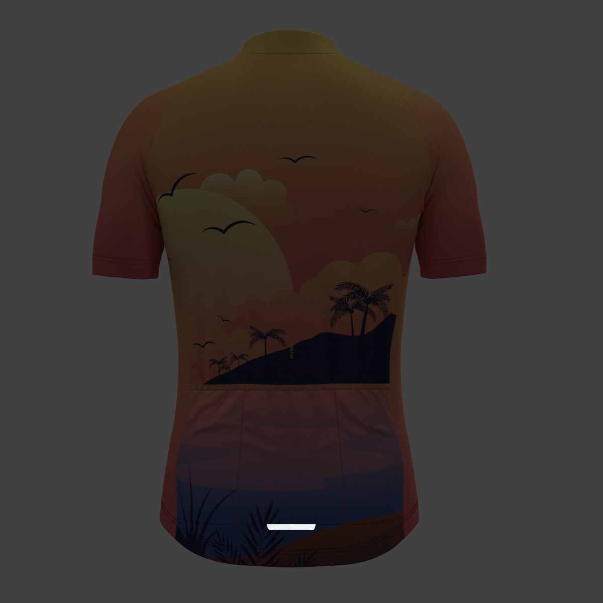 Hawaii Tropical plants Sunset Men's Cycling Jersey