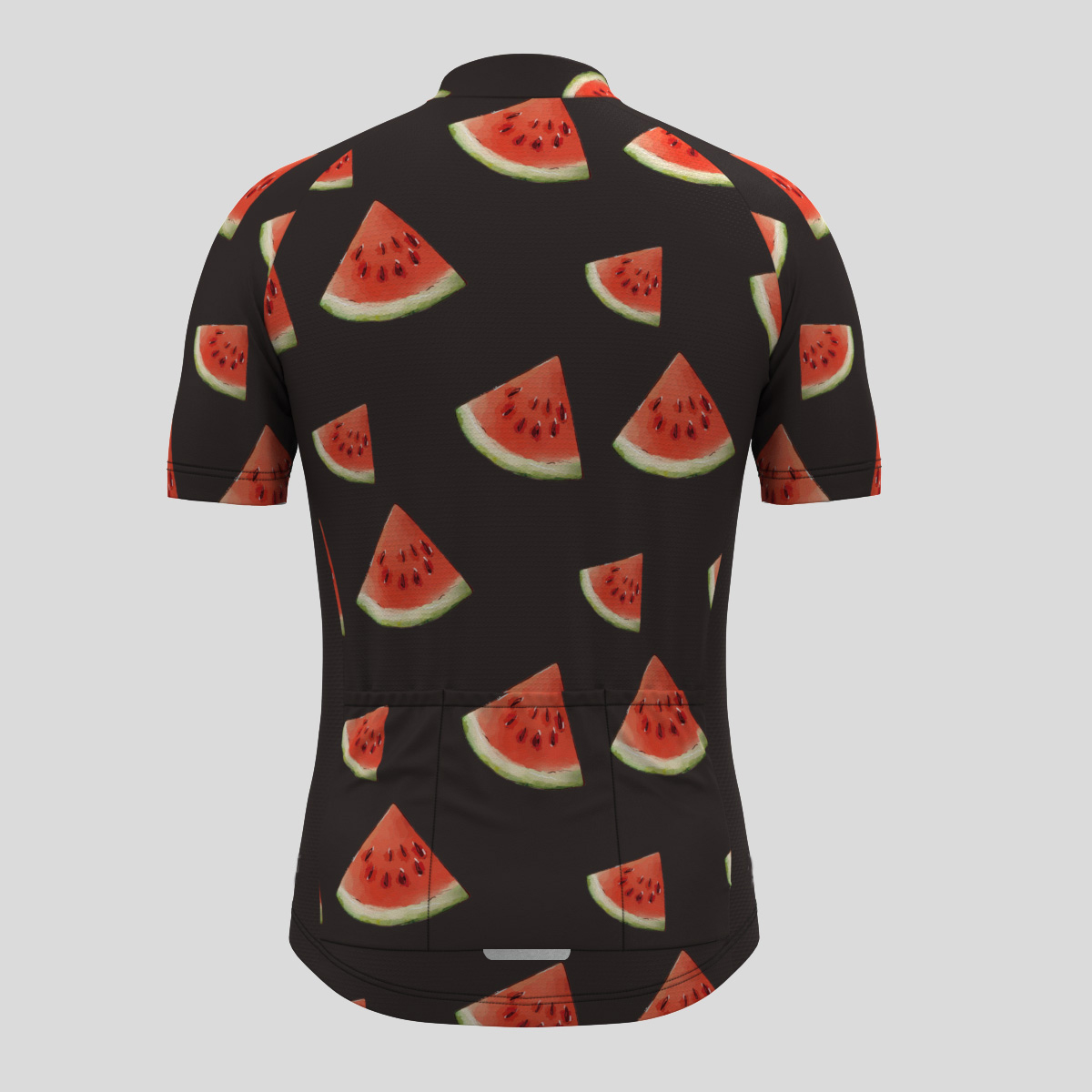 Juicy Summer Watermelon Men's Cycling Jersey - Black