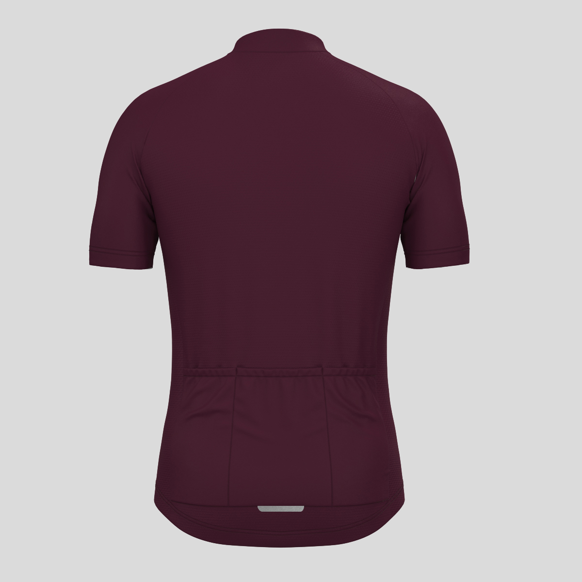 Men's Minimal Solid Cycling Jersey -Burgundy