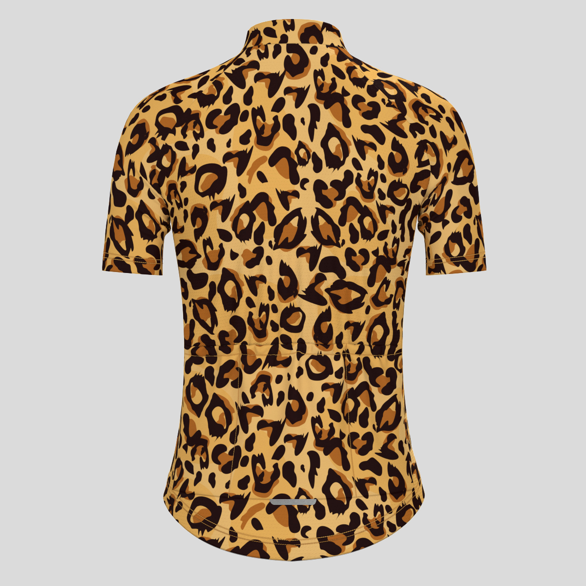 Leopard Print Women's Cycling Jersey -  Brown