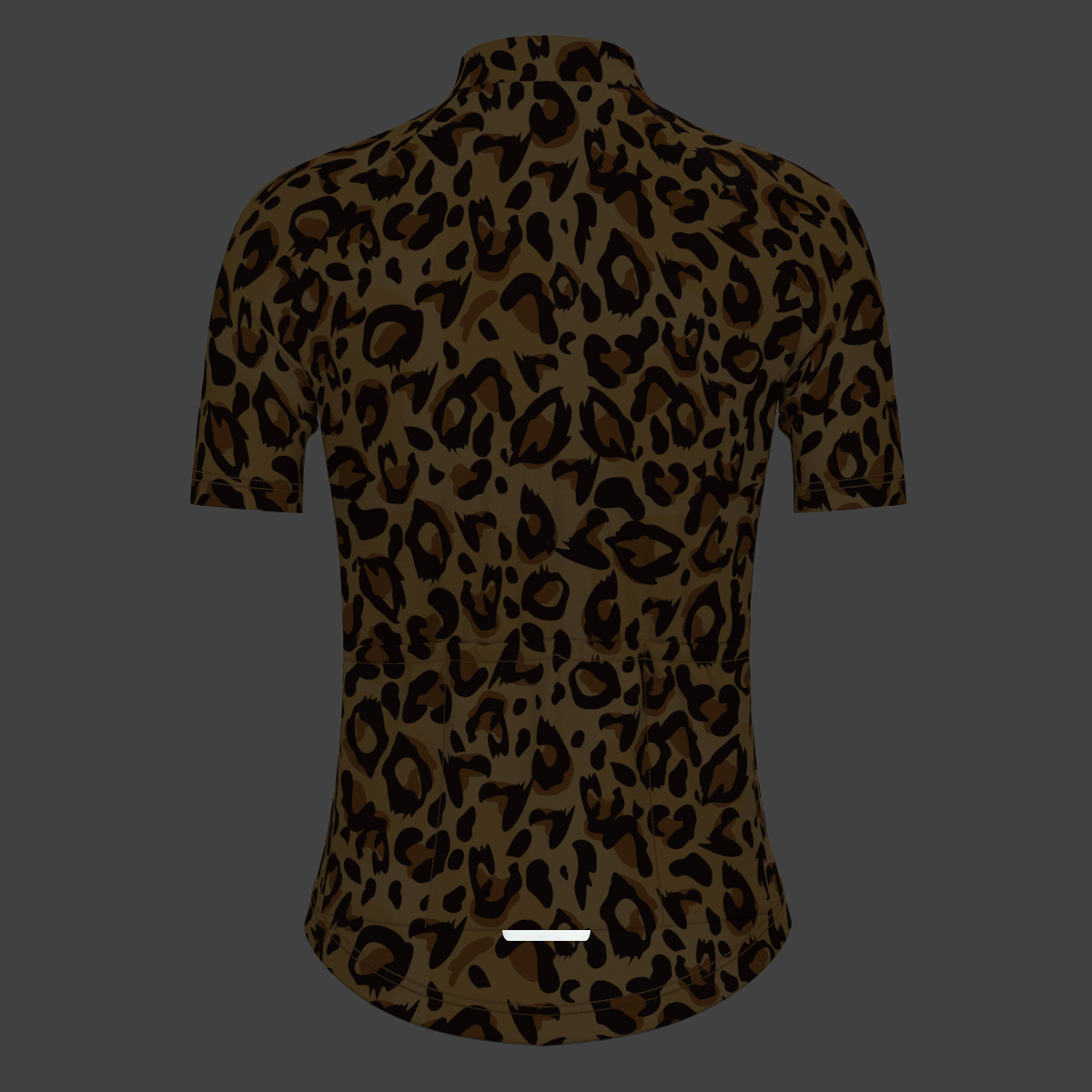 Leopard Print Women's Cycling Jersey -  Brown