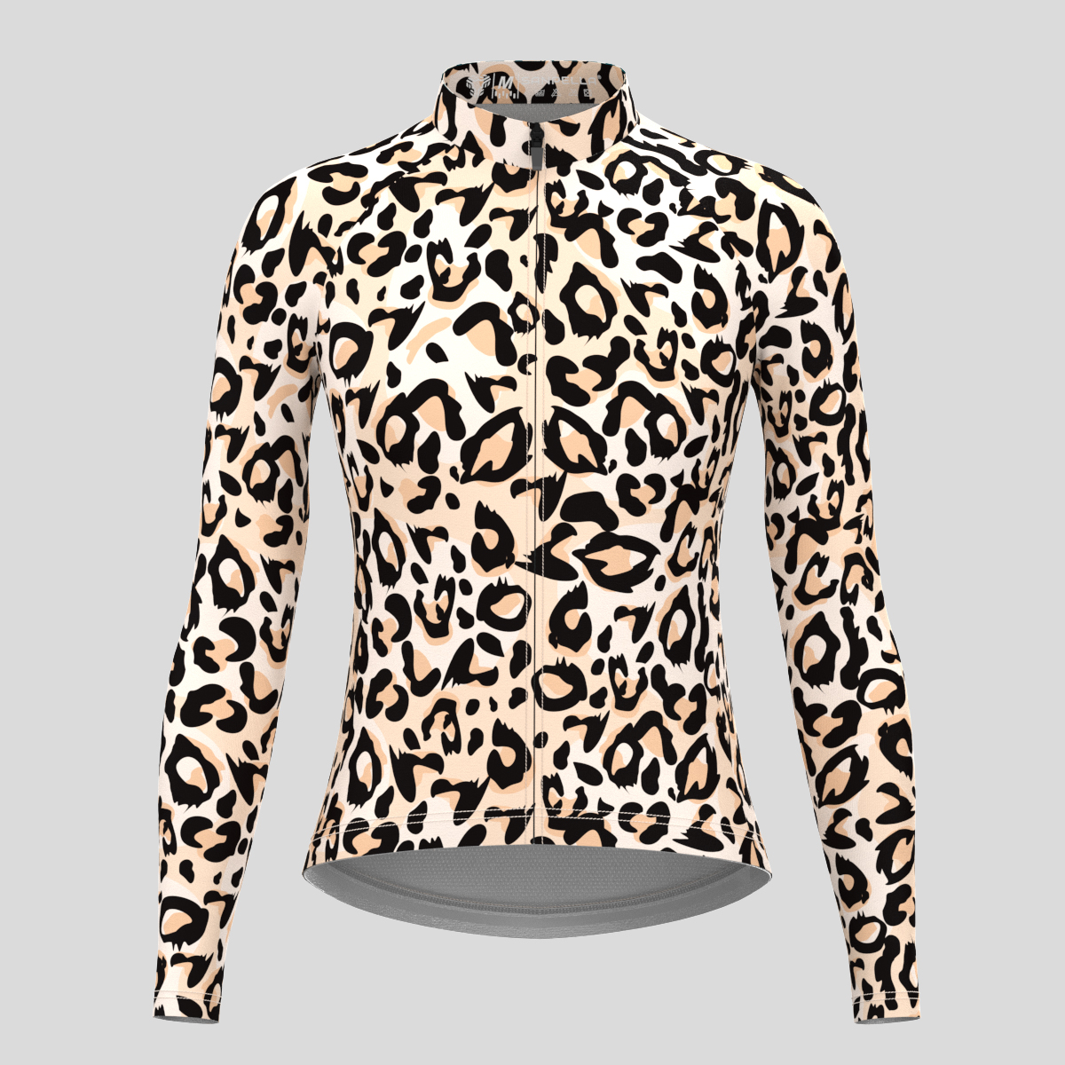 Leopard Print Women's LS Cycling Jersey 