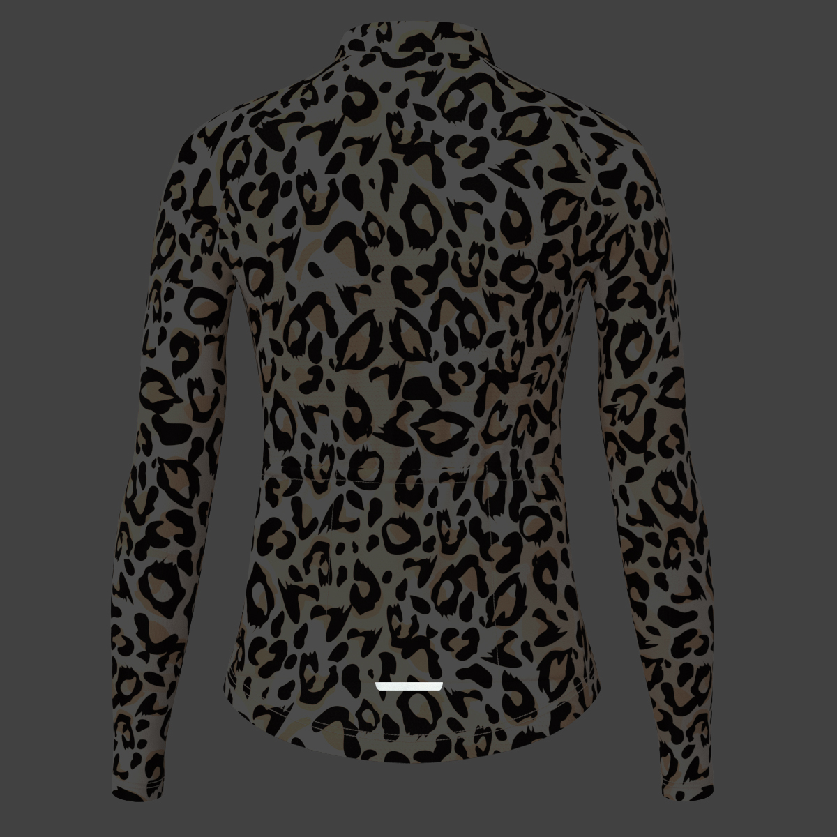 Leopard Print Women's LS Cycling Jersey 