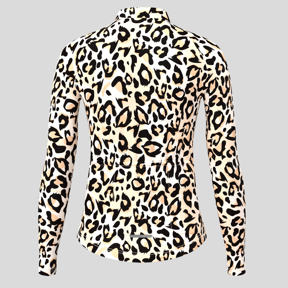 Leopard Print Women's LS Cycling Jersey 