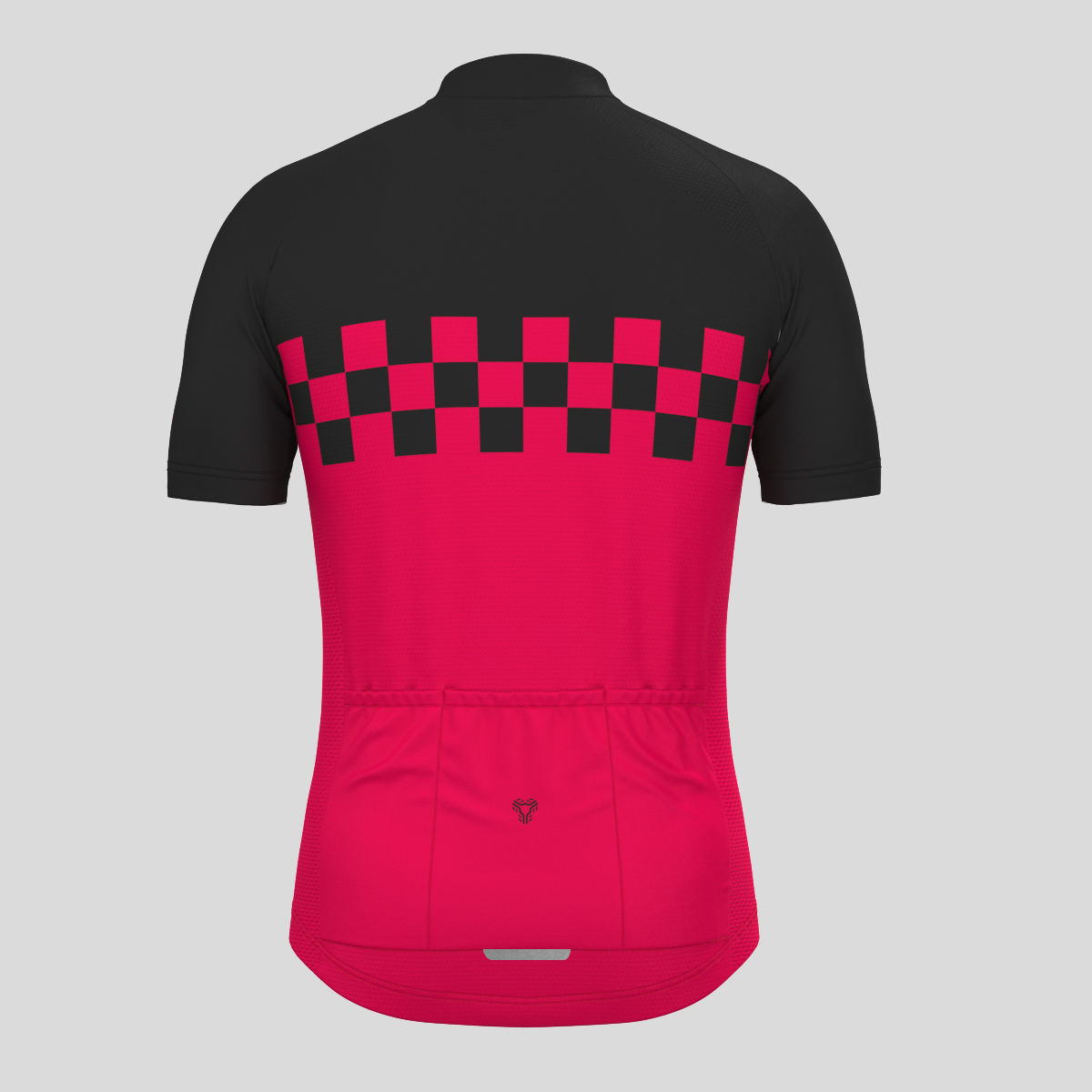 Men's Checkered Flag Cycling Jersey - Jester Red