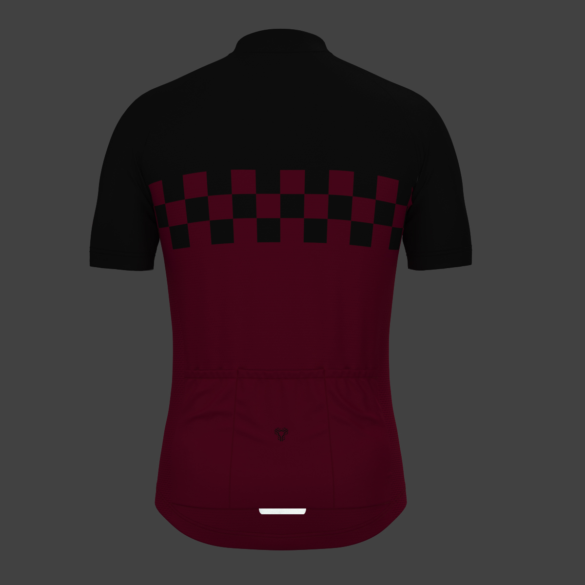 Men's Checkered Flag Cycling Jersey - Jester Red