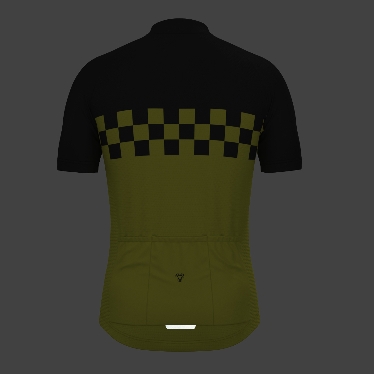 Men's Checkered Flag Cycling Jersey - Yellow