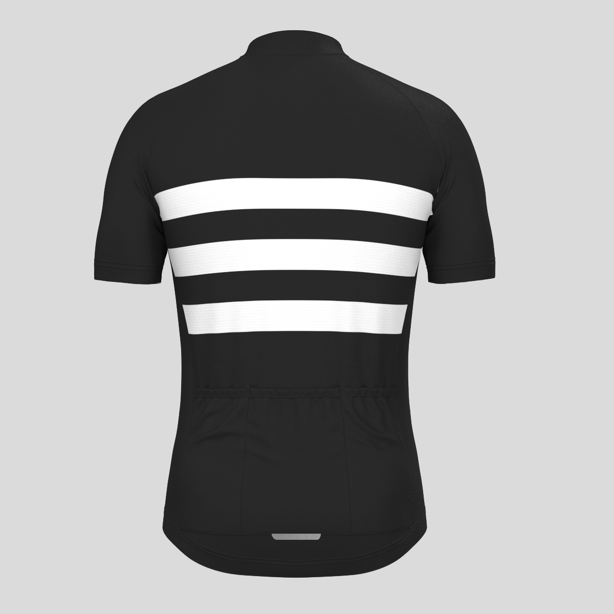 Men's Classic Stripes Cycling Jersey - Black/White