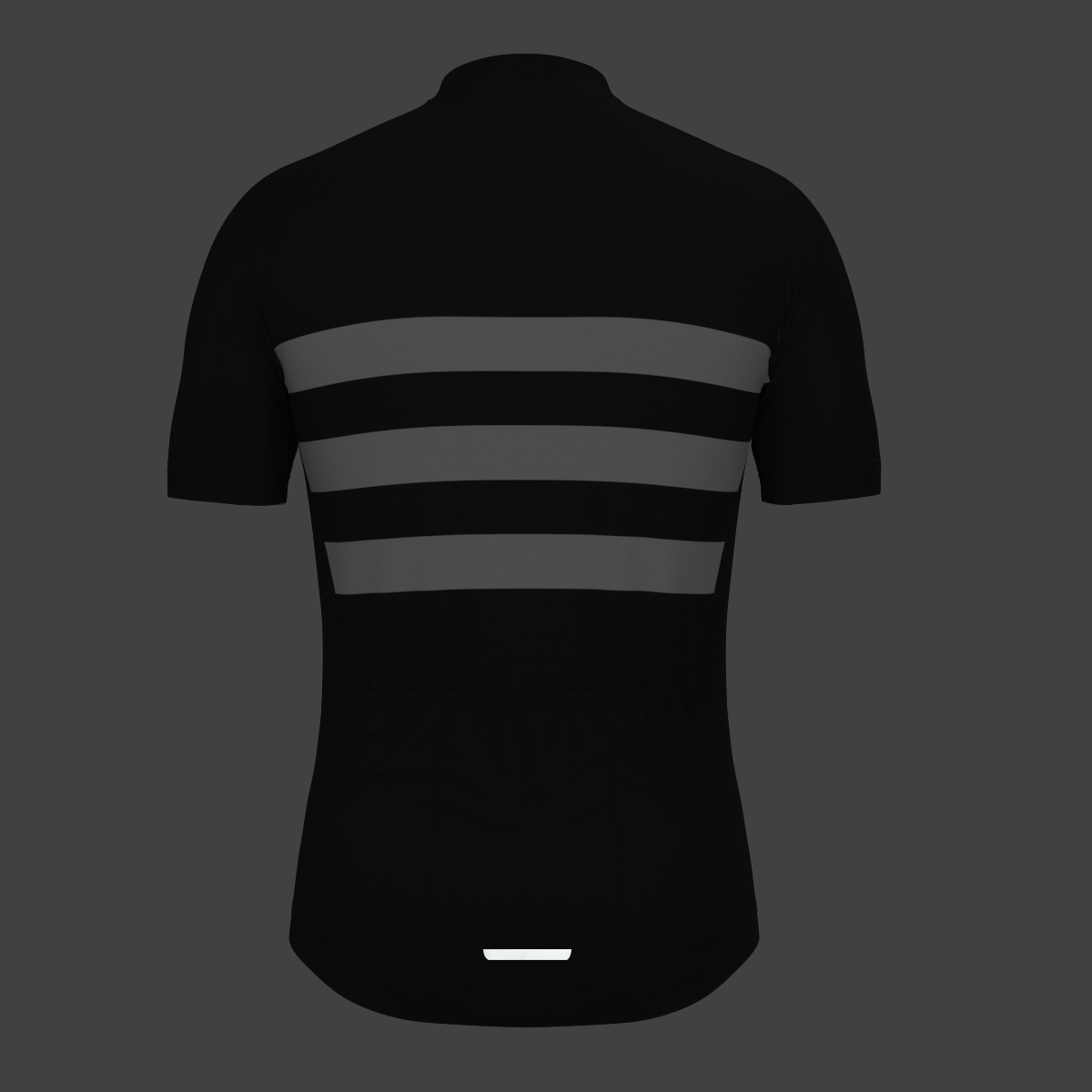 Men's Classic Stripes Cycling Jersey - Black/White