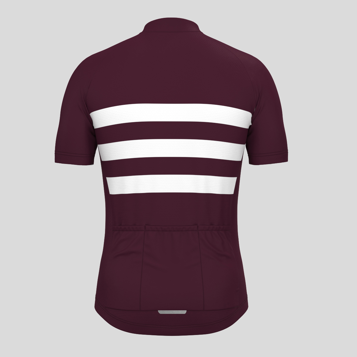 Men's Classic Stripes Cycling Jersey - Burgundy