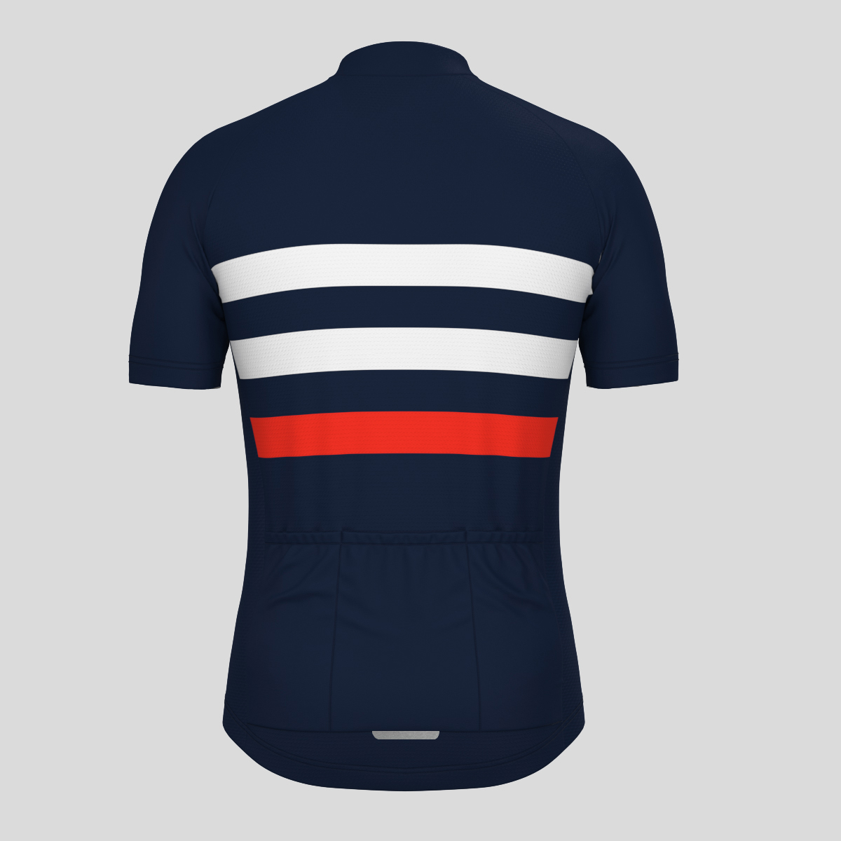 Men's Classic Stripes Cycling Jersey - Navy/White/Red