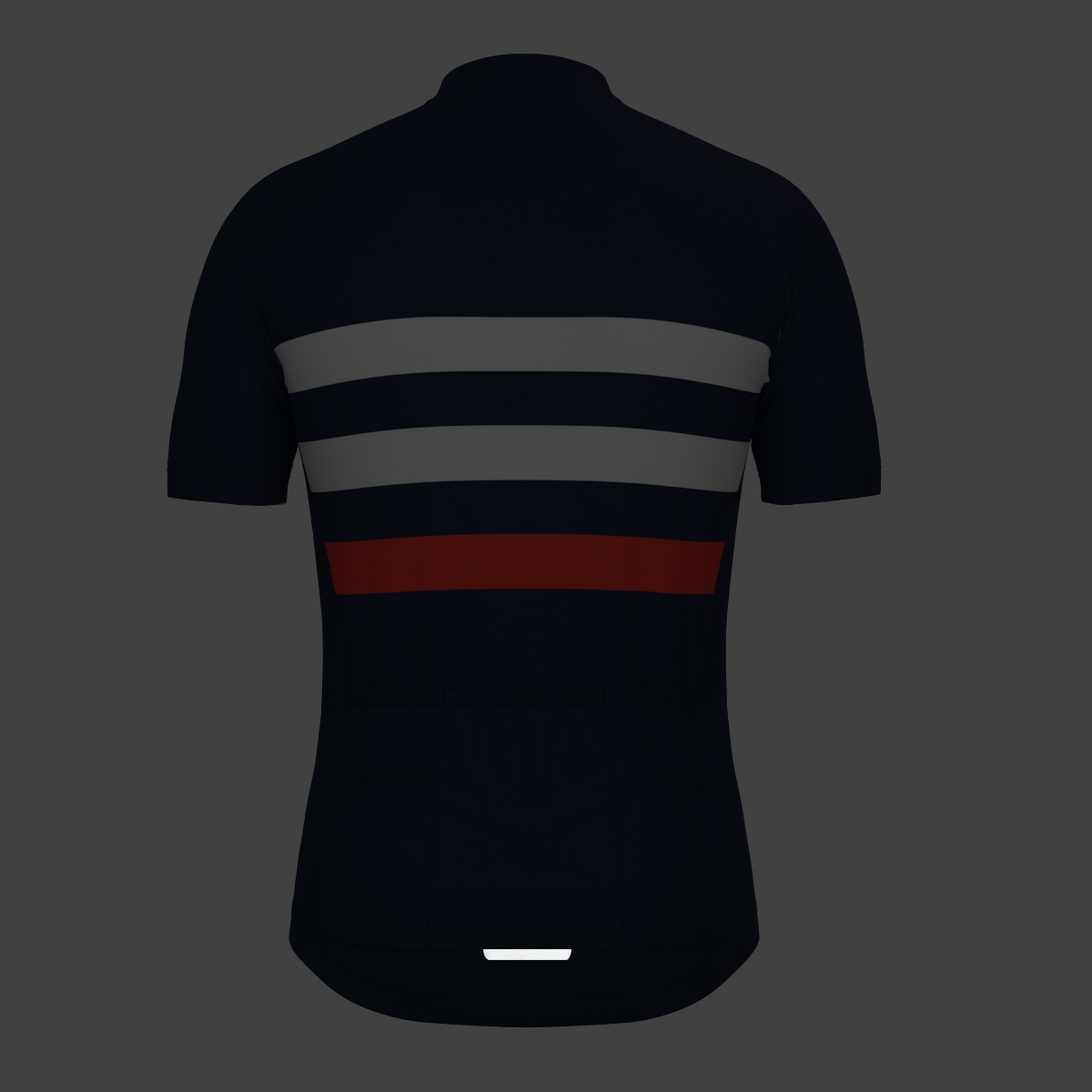 Men's Classic Stripes Cycling Jersey - Navy/White/Red