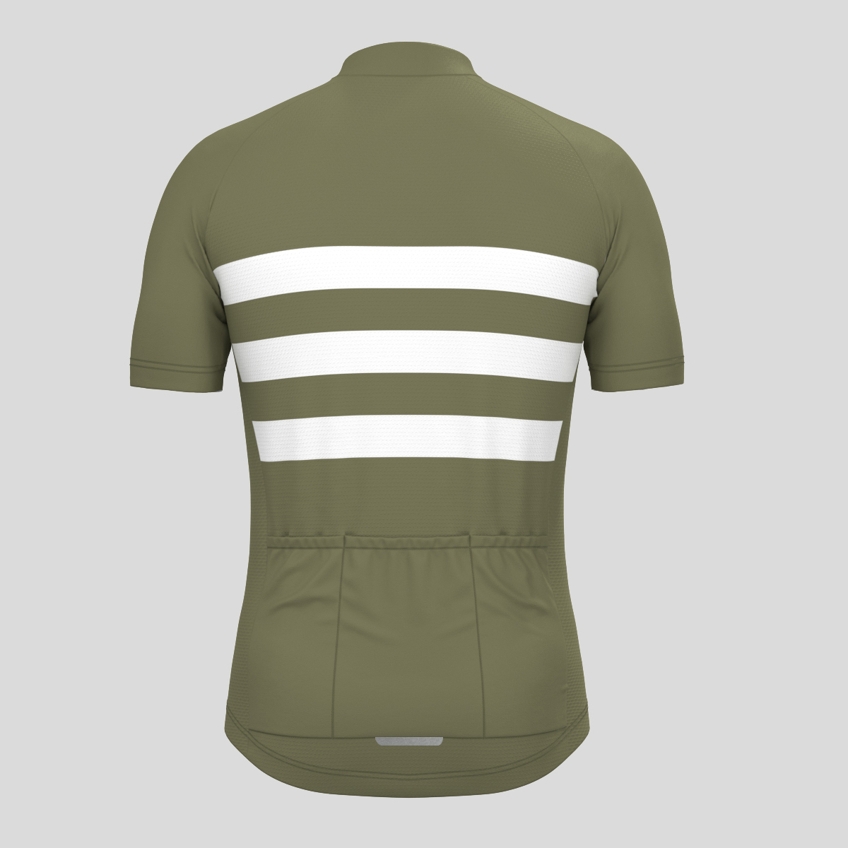 Men's Classic Stripes Cycling Jersey - Olive