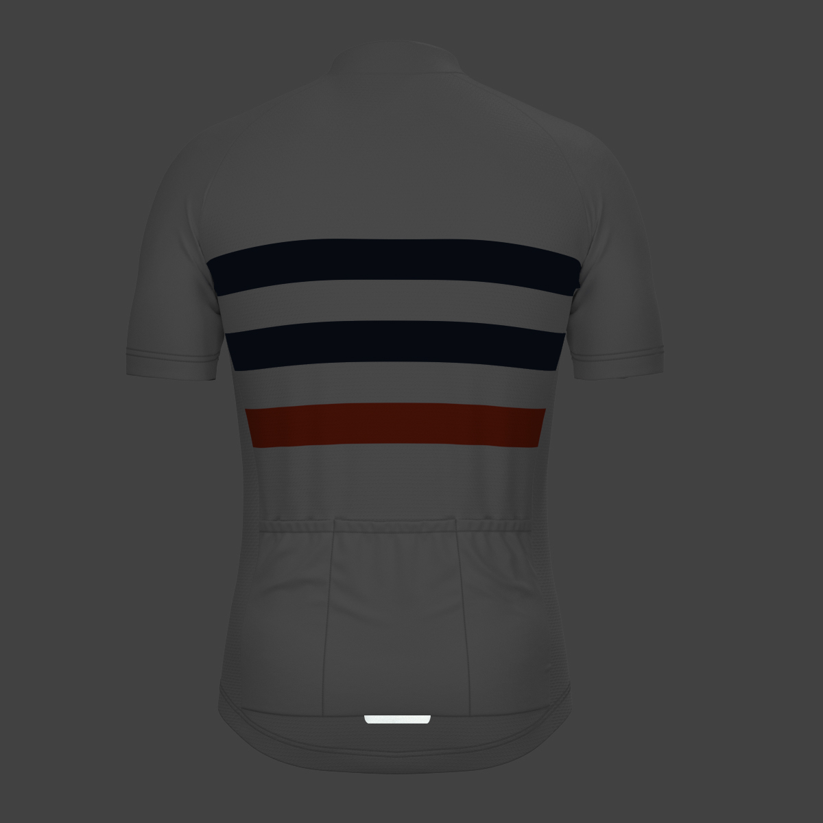 Men's Classic Stripes Cycling Jersey - White/Navy/Red