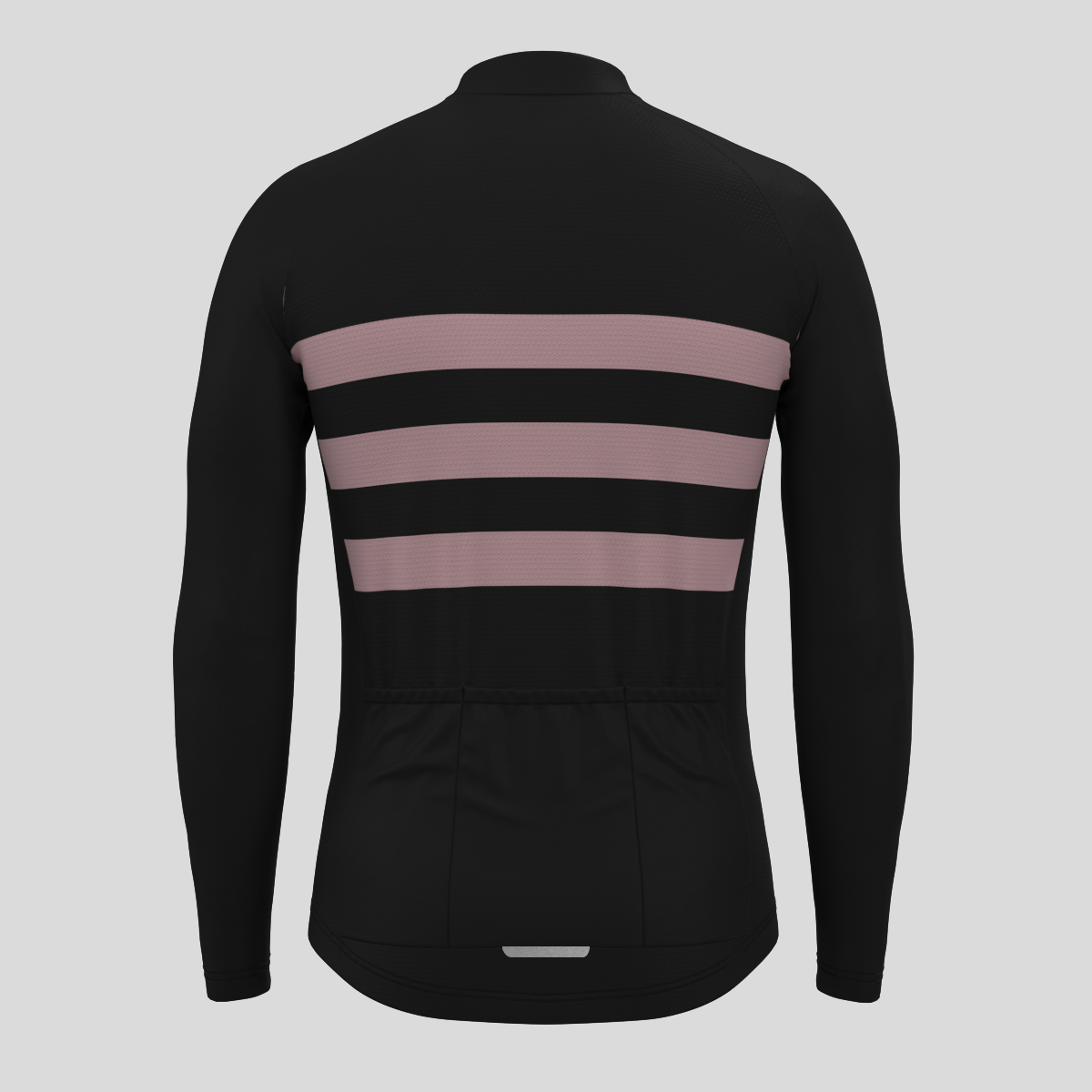 Men's Classic Stripes LS Cycling Jersey - Black/Pink
