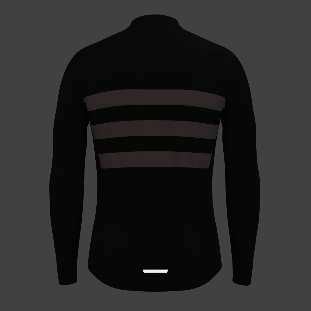 Men's Classic Stripes LS Cycling Jersey - Black/Pink