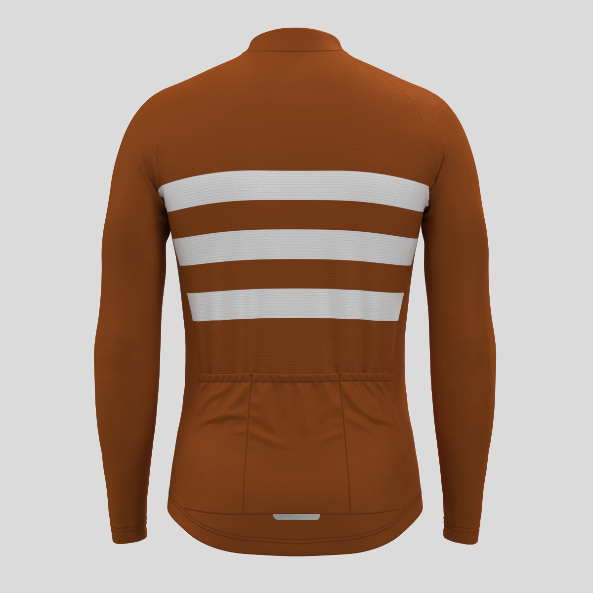 Men's Classic Stripes LS Cycling Jersey - Caramel