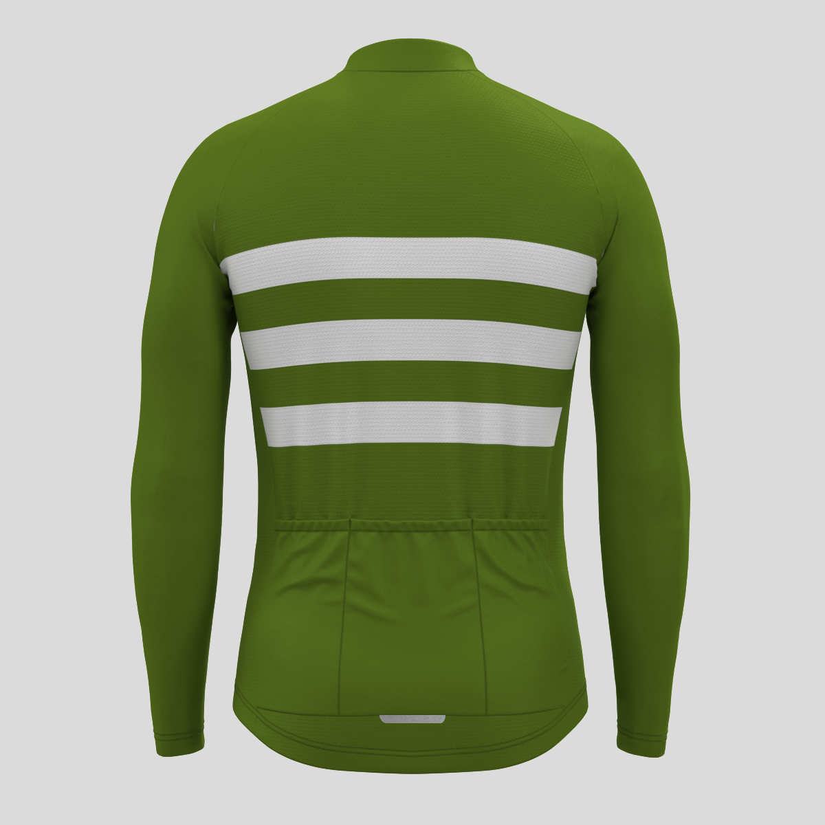 Men's Classic Stripes LS Cycling Jersey - Forest