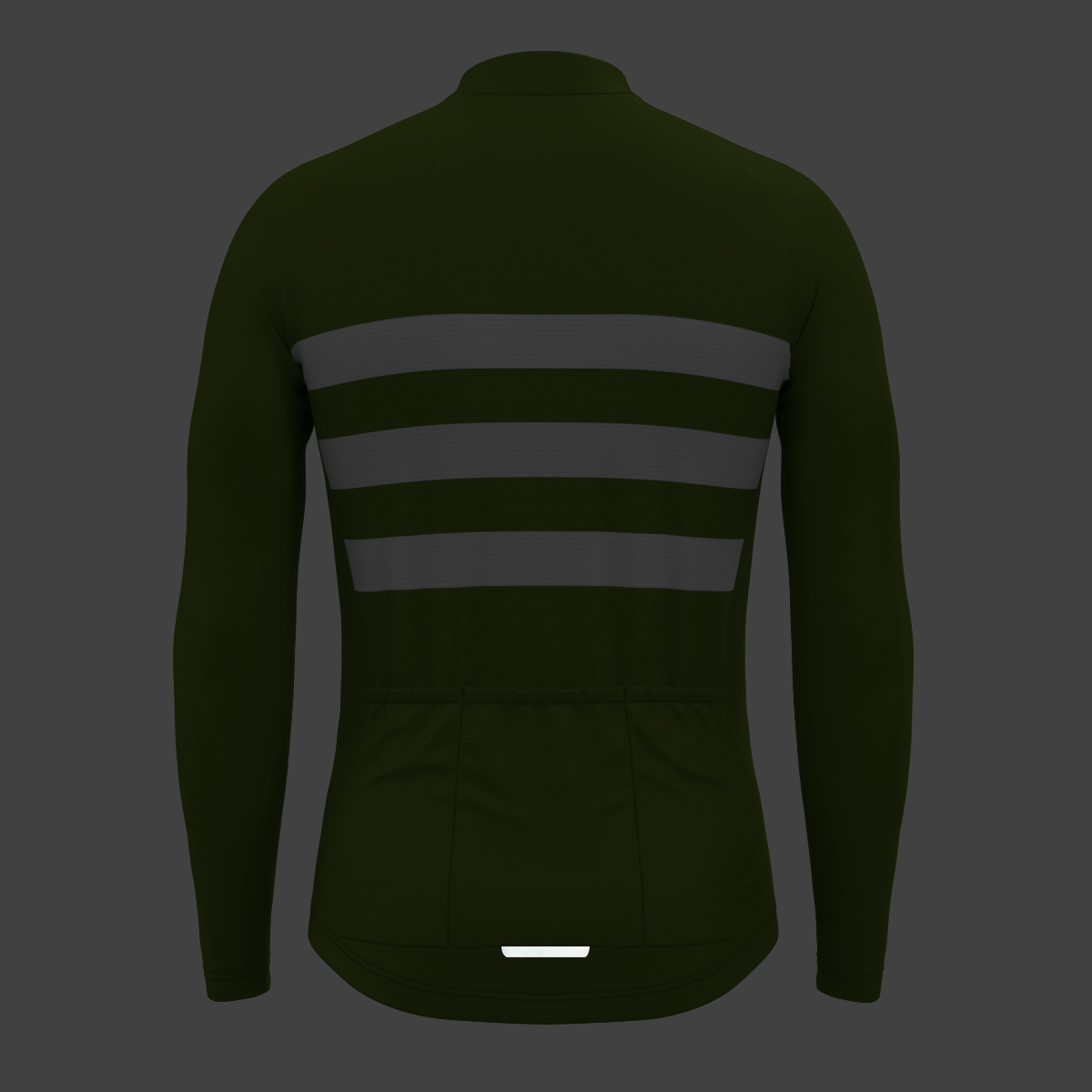 Men's Classic Stripes LS Cycling Jersey - Forest