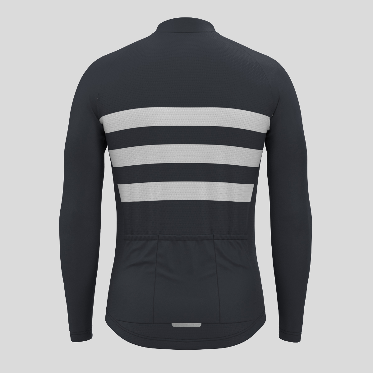 Men's Classic Stripes LS Cycling Jersey - Graphite