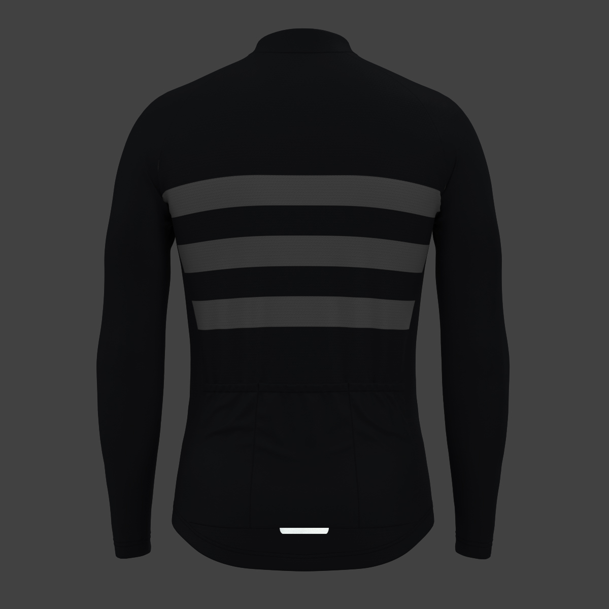 Men's Classic Stripes LS Cycling Jersey - Graphite