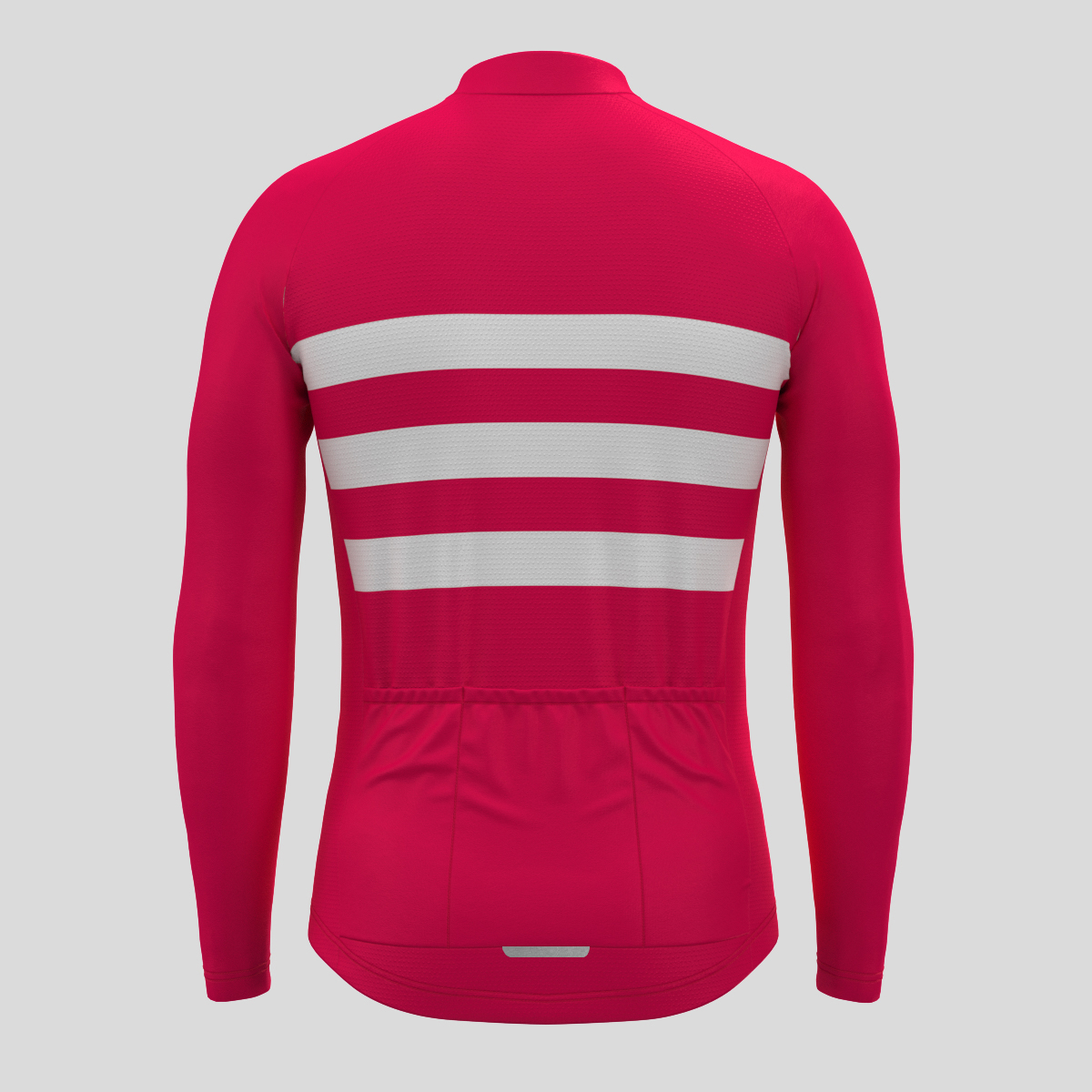 Men's Classic Stripes LS Cycling Jersey - Jester Red