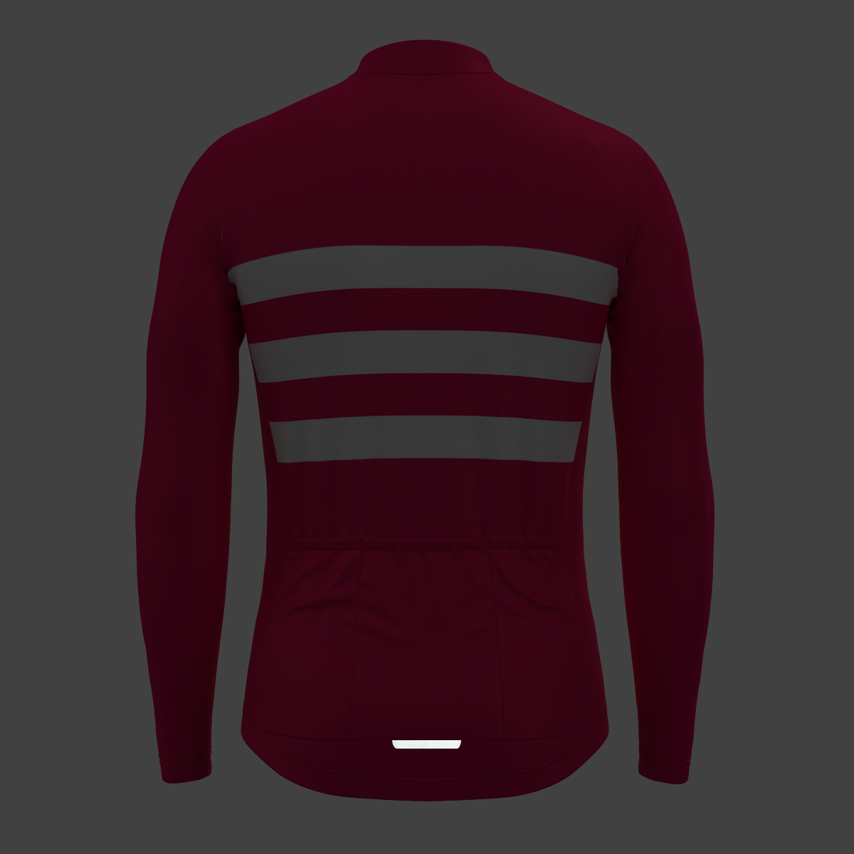 Men's Classic Stripes LS Cycling Jersey - Jester Red