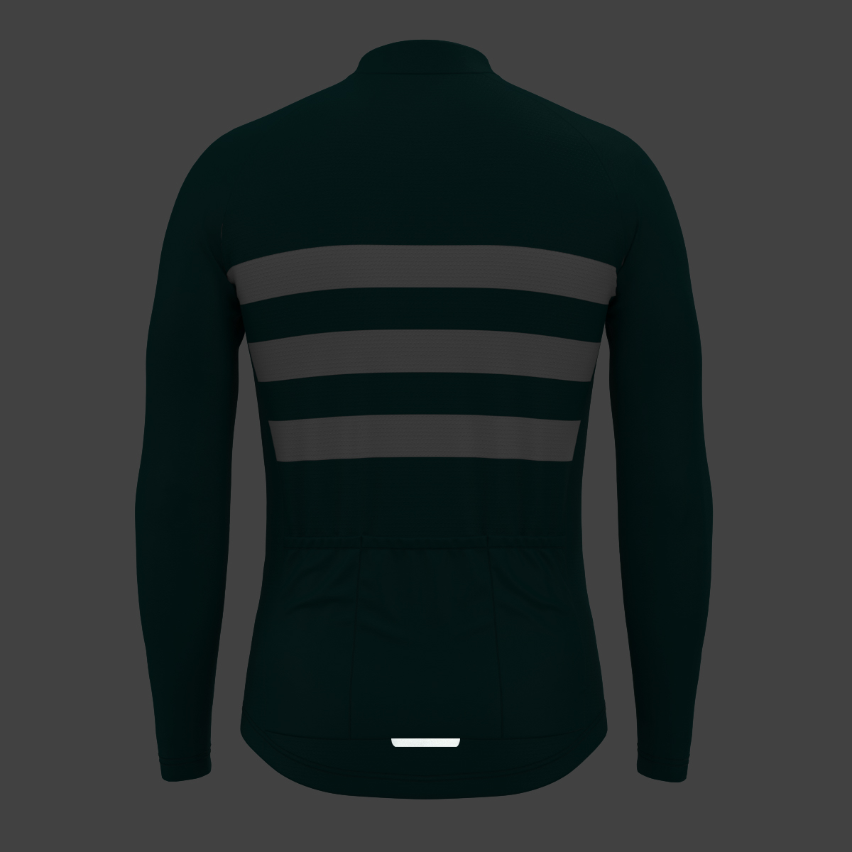 Men's Classic Stripes LS Cycling Jersey - Midnight/White