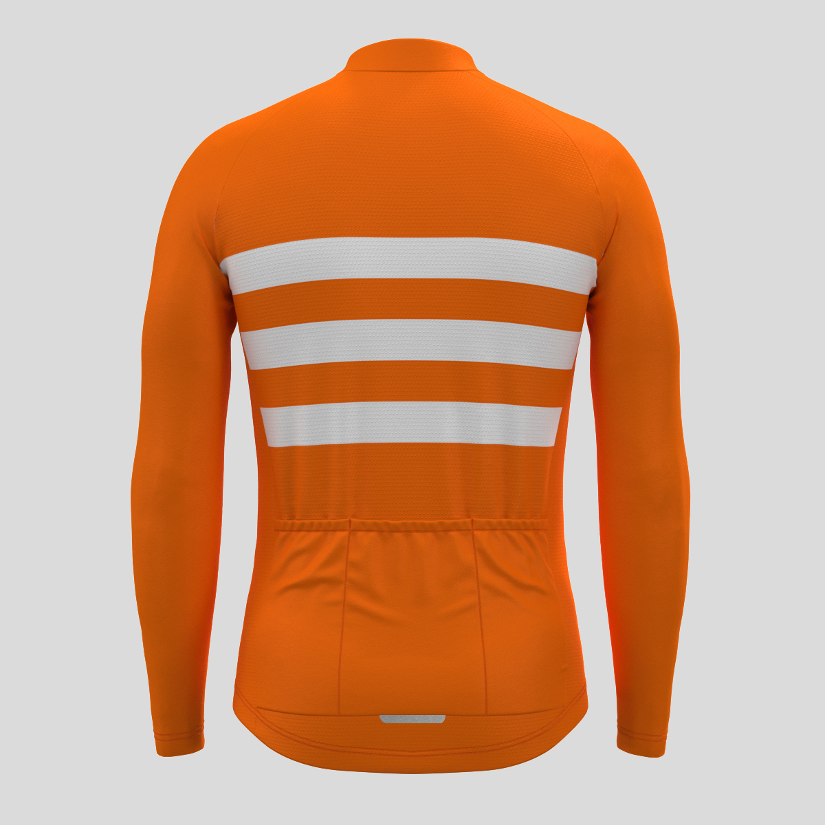 Men's Classic Stripes LS Cycling Jersey - Orange