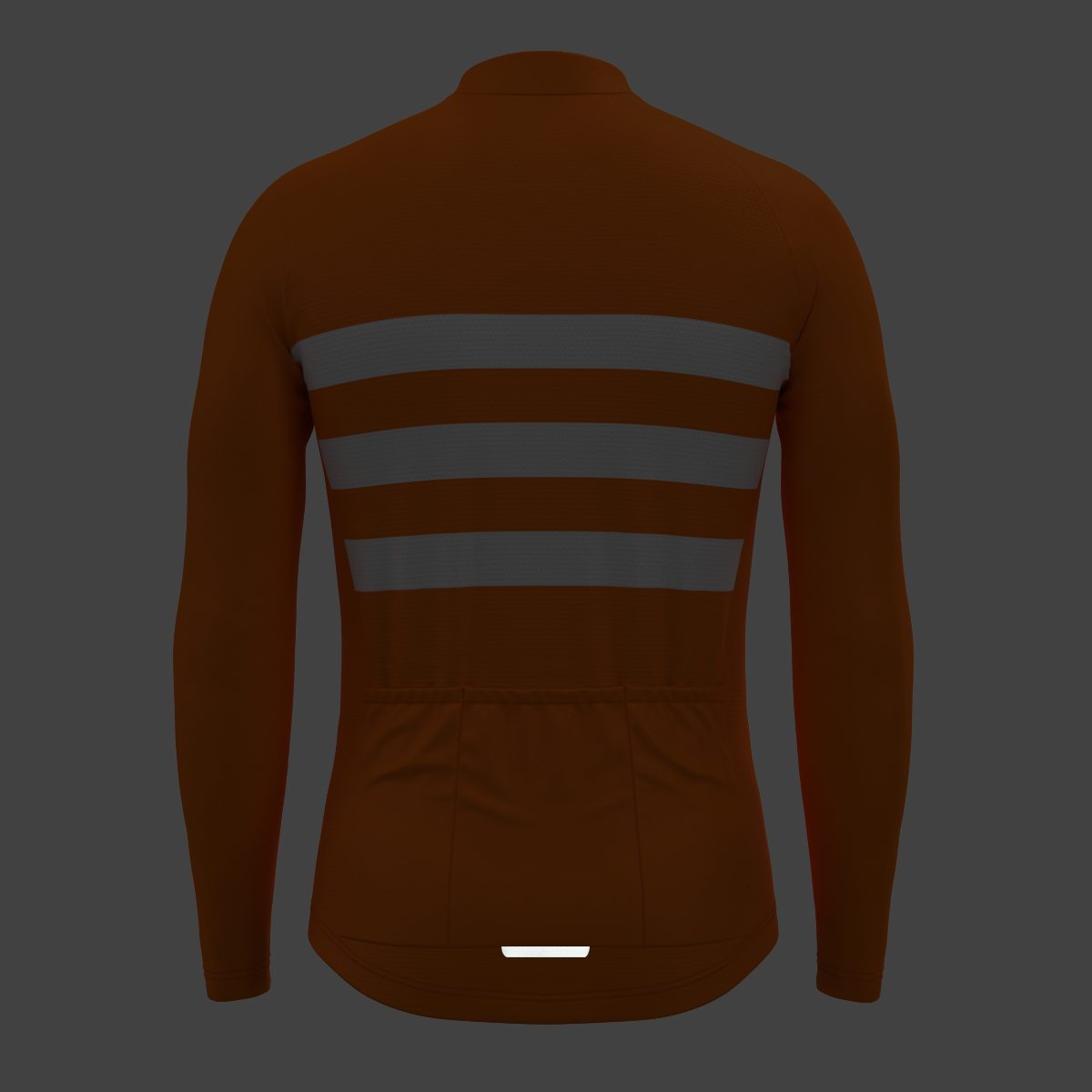 Men's Classic Stripes LS Cycling Jersey - Orange