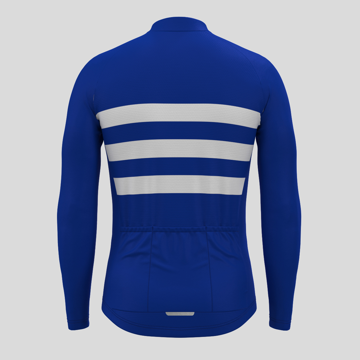 Men's Classic Stripes LS Cycling Jersey - Racing Blue