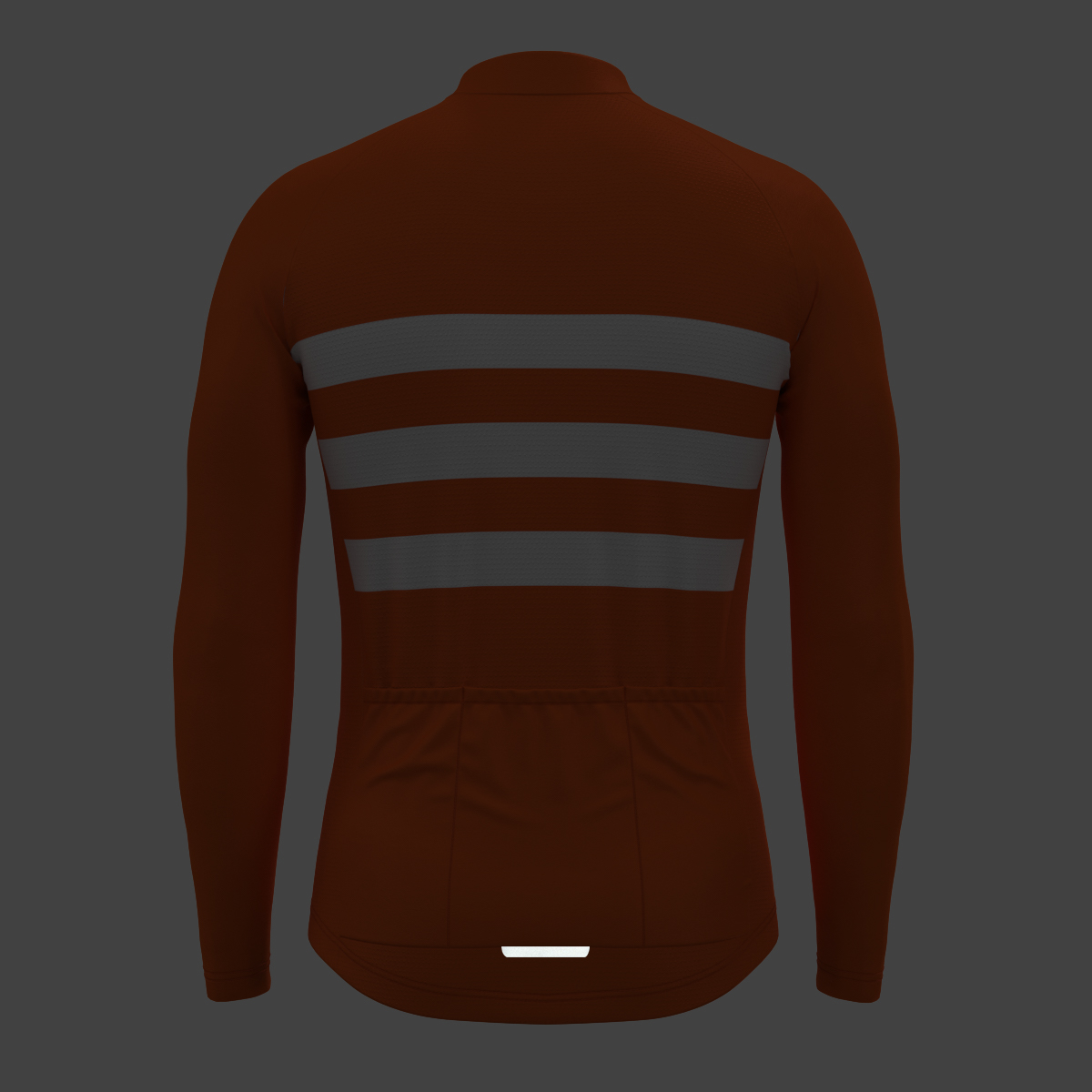 Men's Classic Stripes LS Cycling Jersey - Tangerine