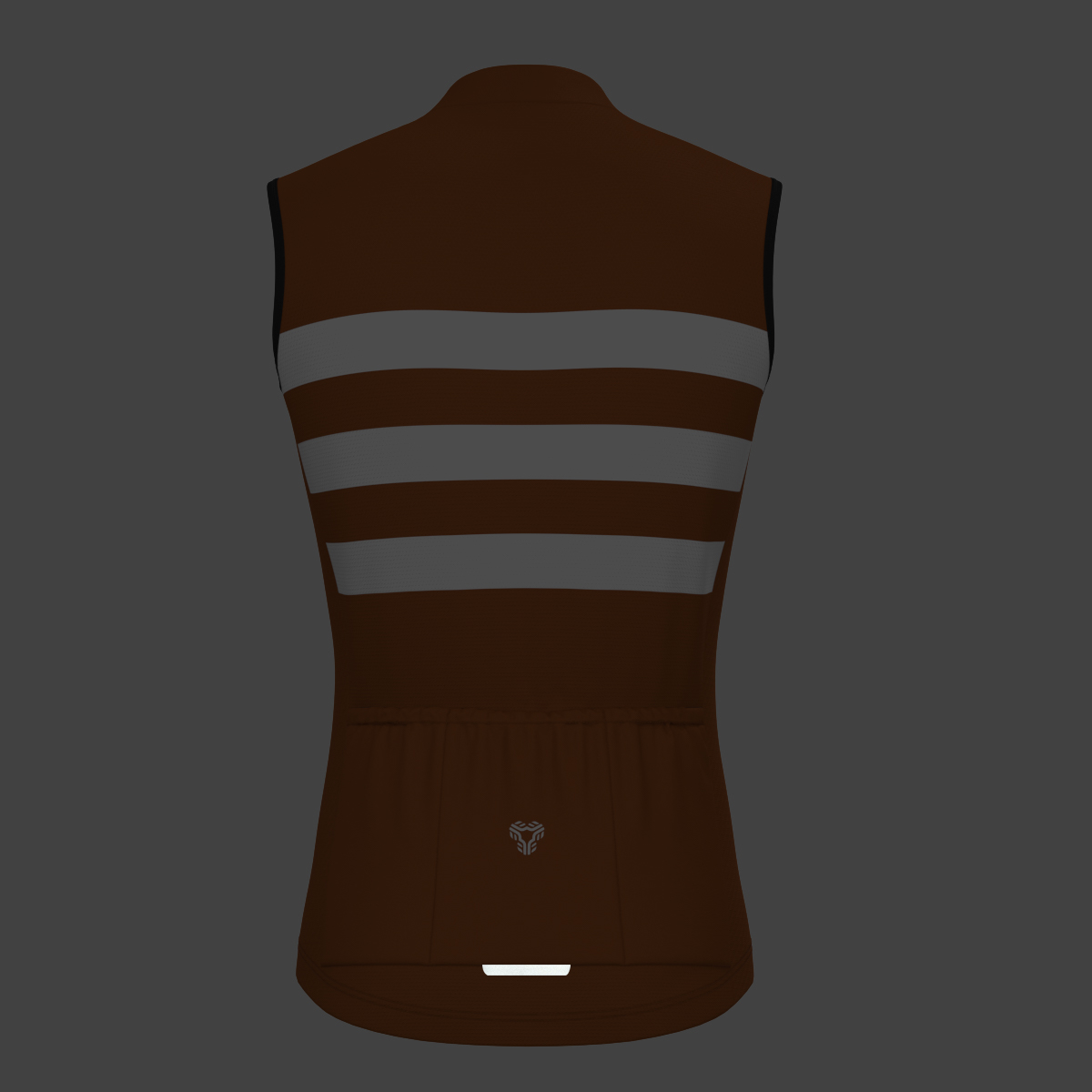 Men's Classic Stripes Sleeveless Cycling Jersey - Caramel