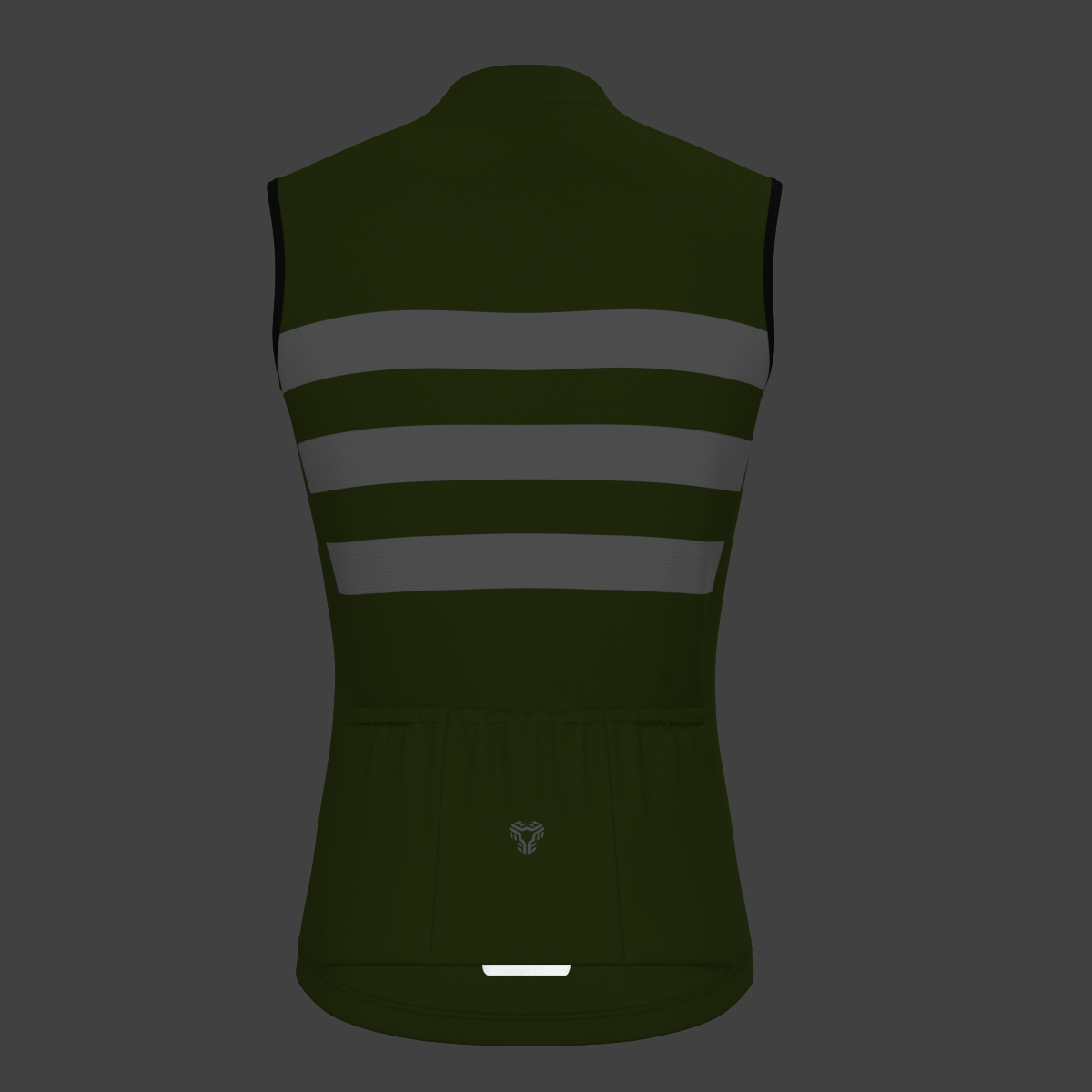 Men's Classic Stripes Sleeveless Cycling Jersey - Forest