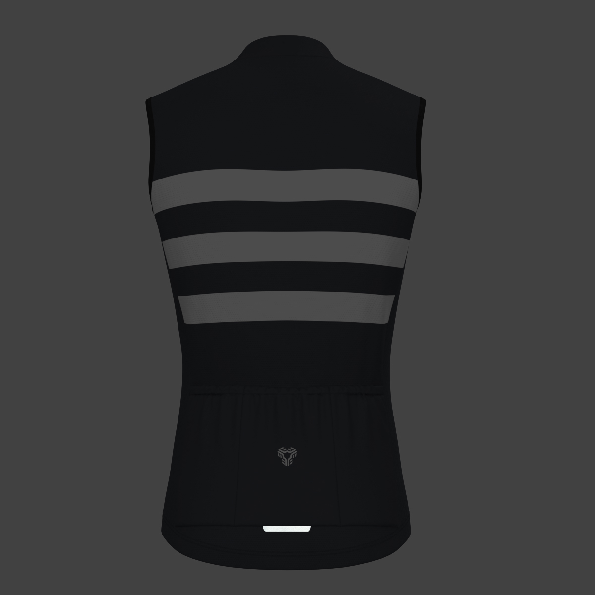 Men's Classic Stripes Sleeveless Cycling Jersey - Graphite