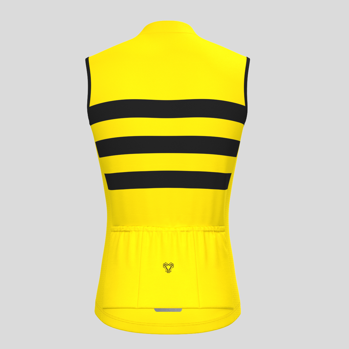 Men's Classic Stripes Sleeveless Cycling Jersey - Maize