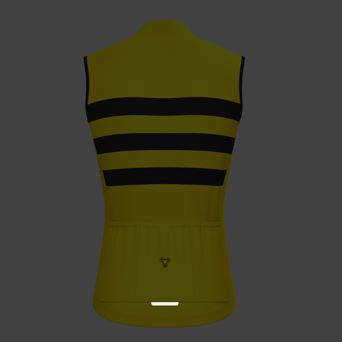 Men's Classic Stripes Sleeveless Cycling Jersey - Maize