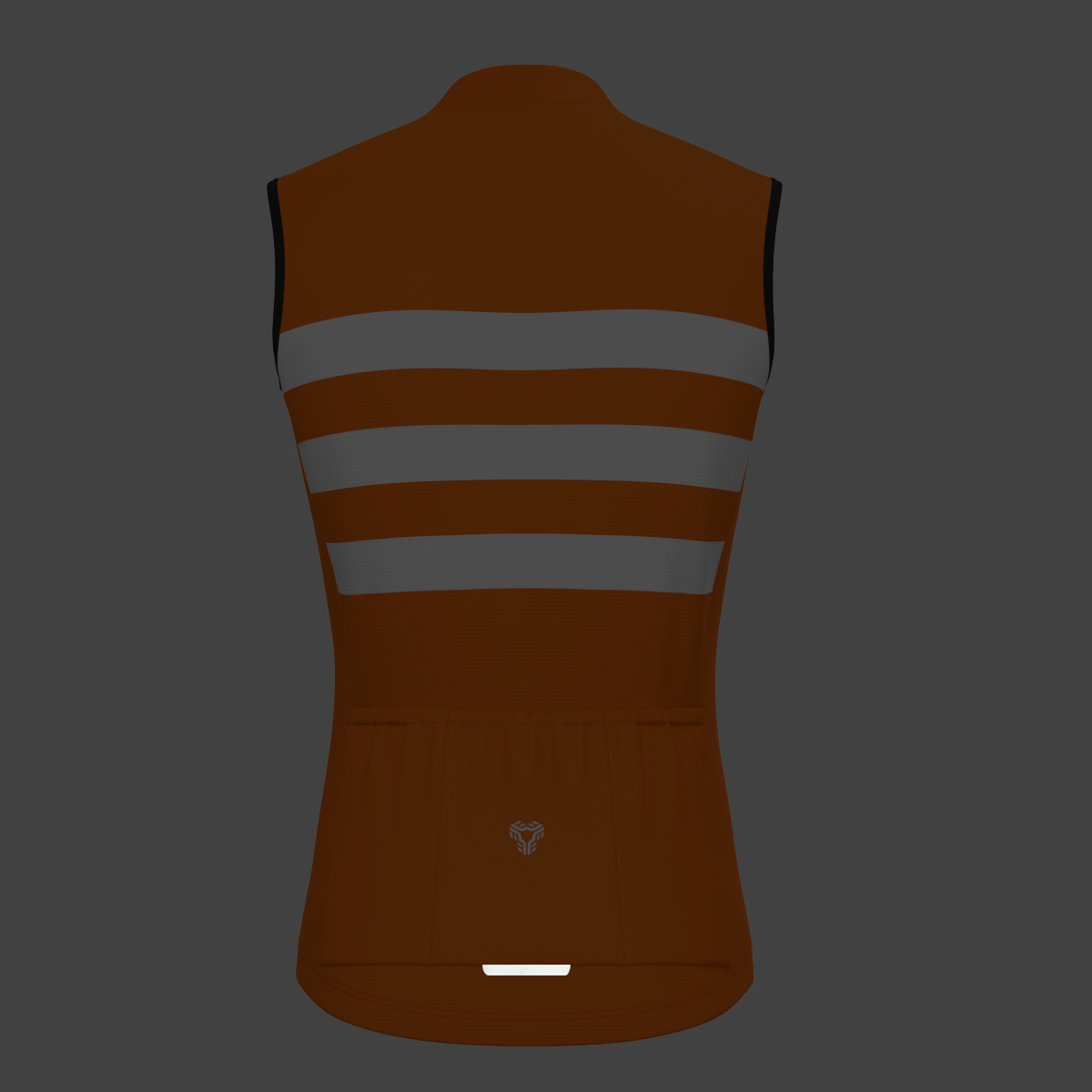 Men's Classic Stripes Sleeveless Cycling Jersey - Orange