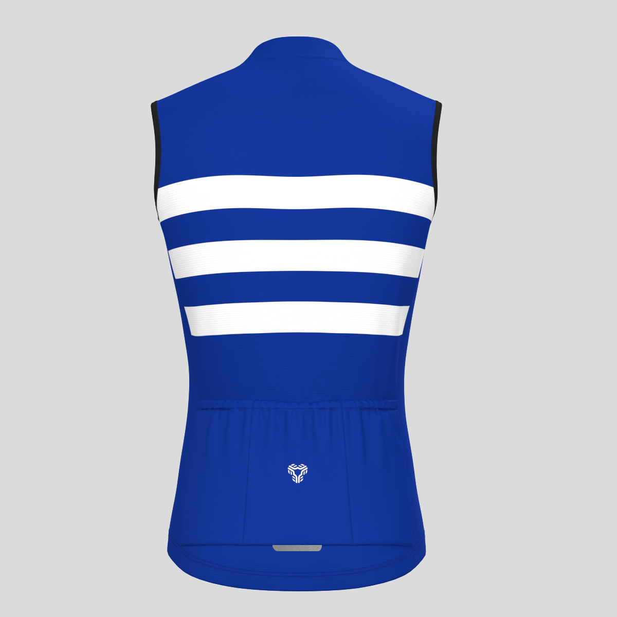 Men's Classic Stripes Sleeveless Cycling Jersey - Racing Blue