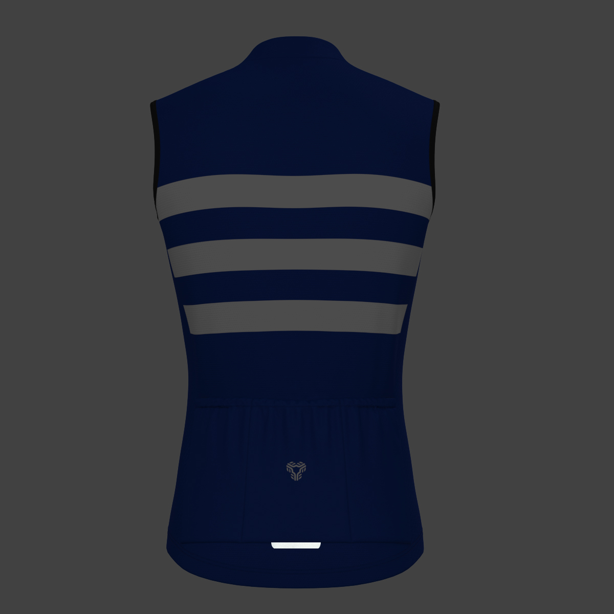 Men's Classic Stripes Sleeveless Cycling Jersey - Racing Blue