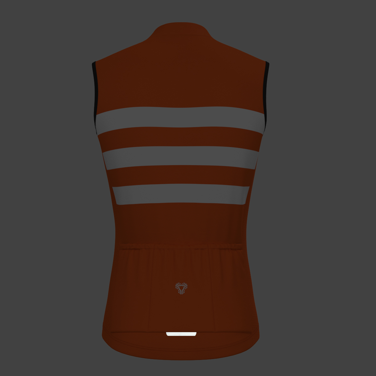 Men's Classic Stripes Sleeveless Cycling Jersey - Tangerine