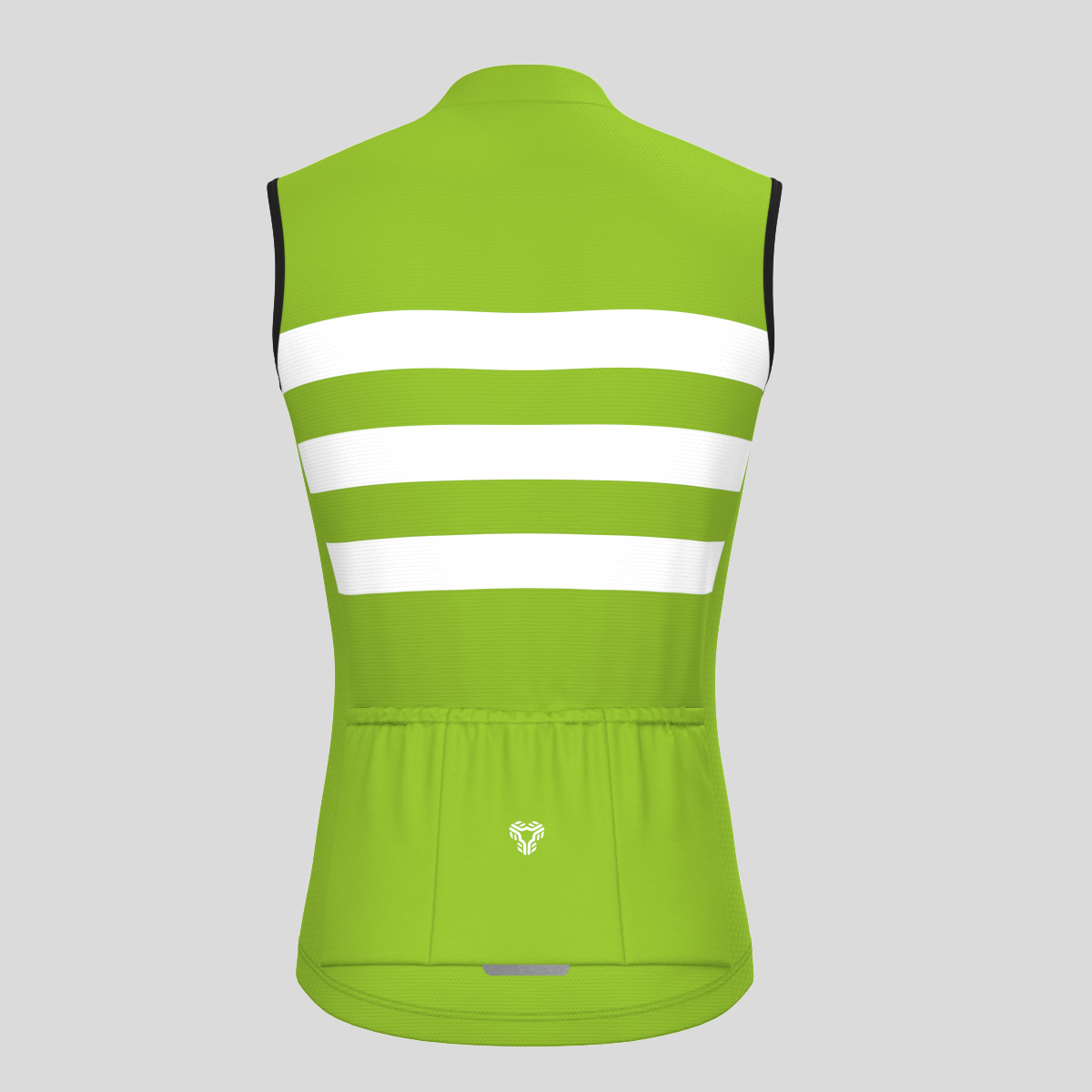 Men's Classic Stripes Sleeveless Cycling Jersey - Wasabi