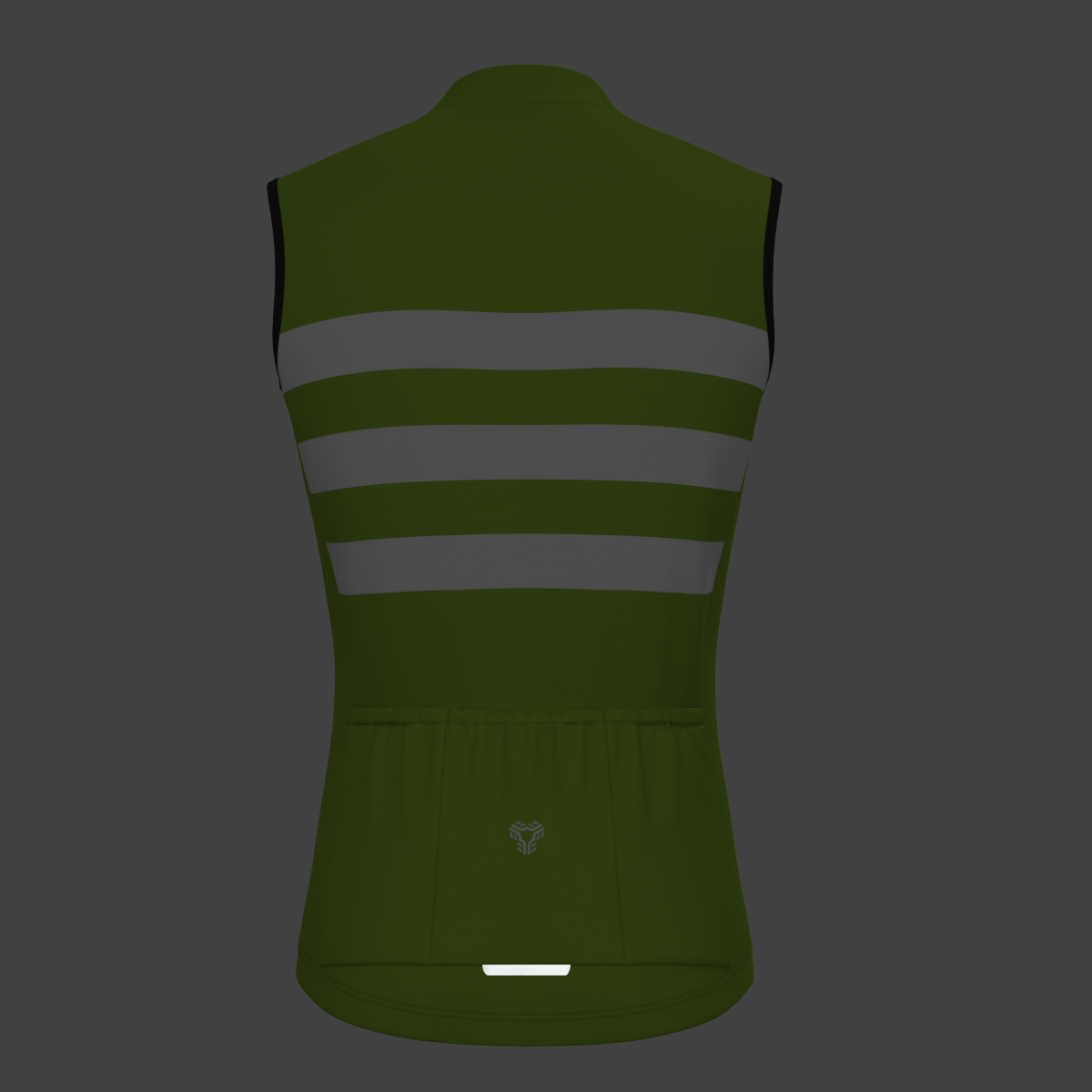 Men's Classic Stripes Sleeveless Cycling Jersey - Wasabi