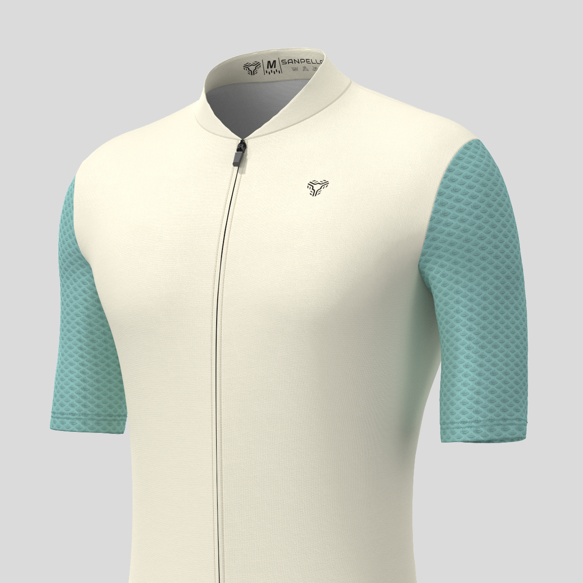 Men's Essential Pro Jersey - Off White/Light Teal 