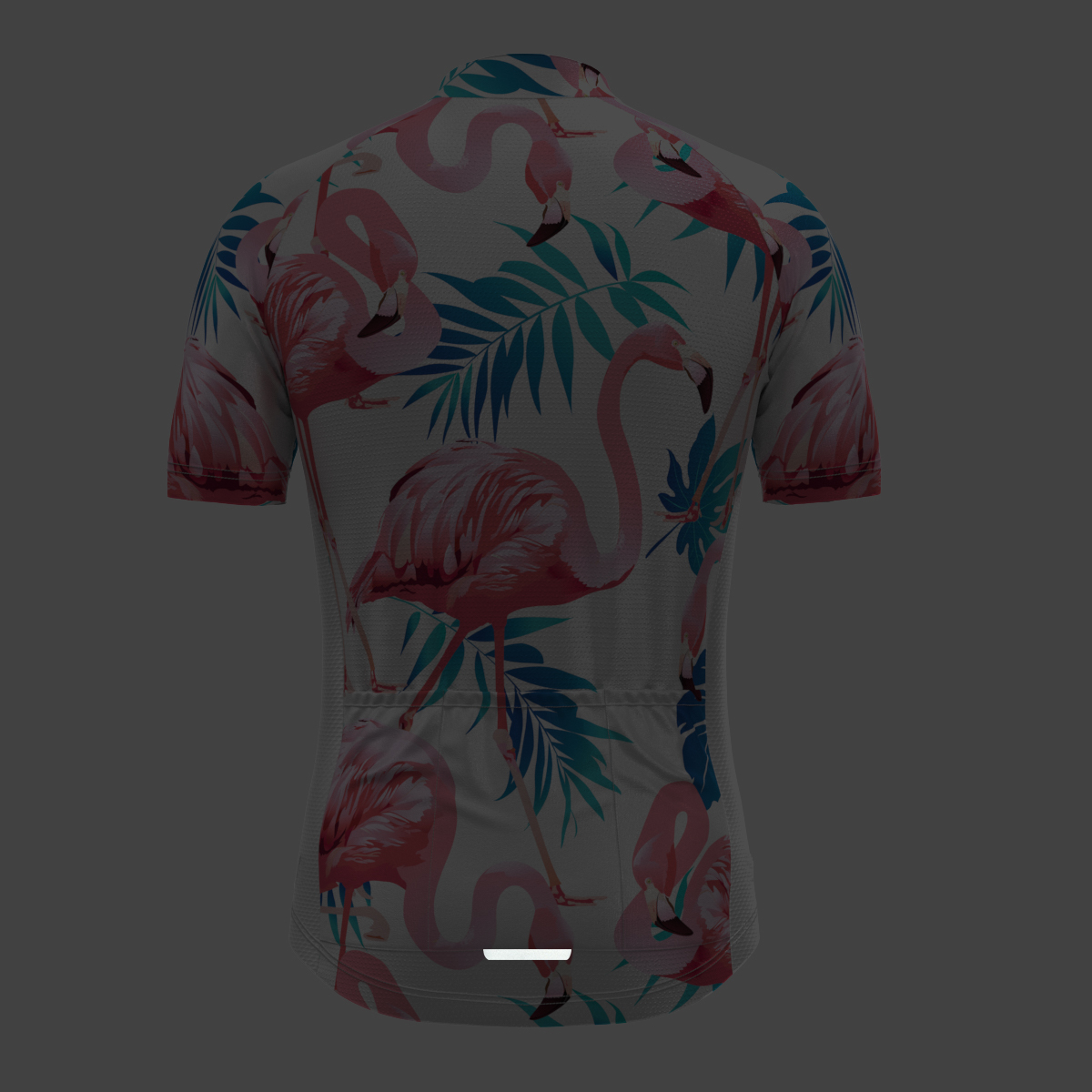 Men's Flamingo & Tropical Print Cycling Jersey
