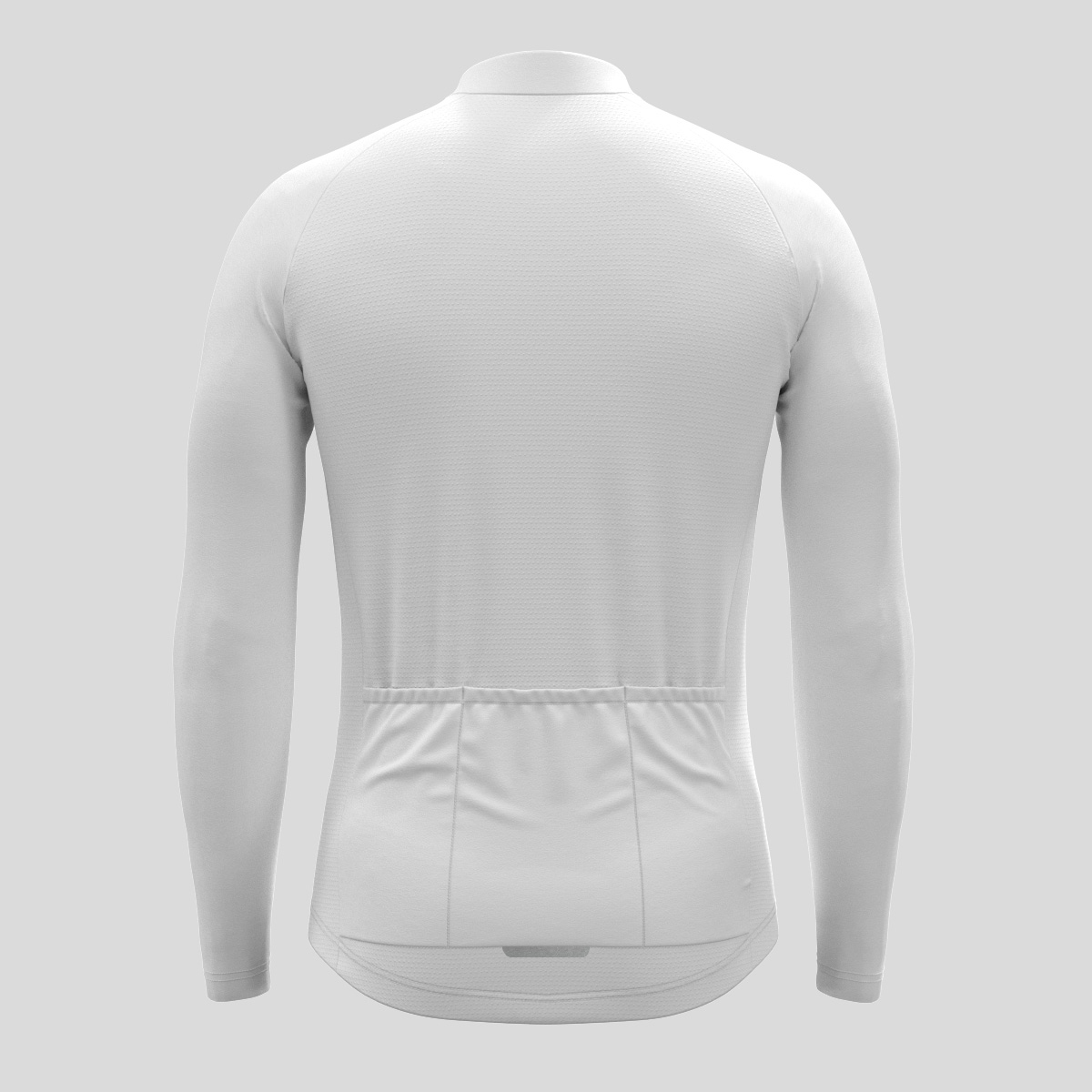 Men's Minimal Solid LS Cycling Jersey - White