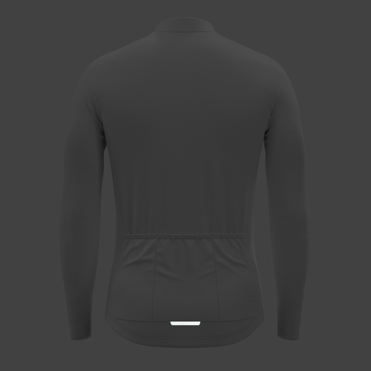 Men's Minimal Solid LS Cycling Jersey - White