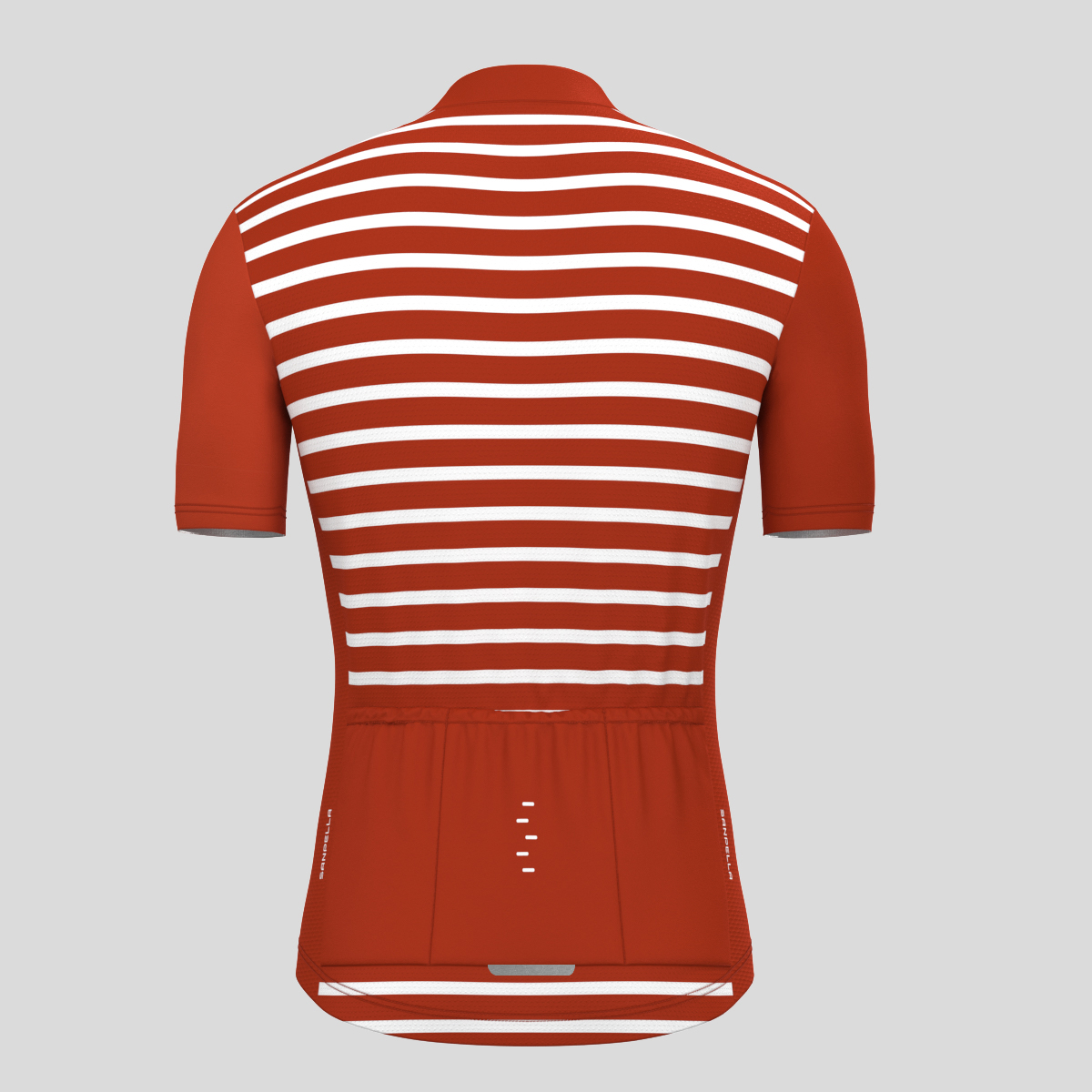 Men's Minimal Stripes Cycling Jersey - Brick