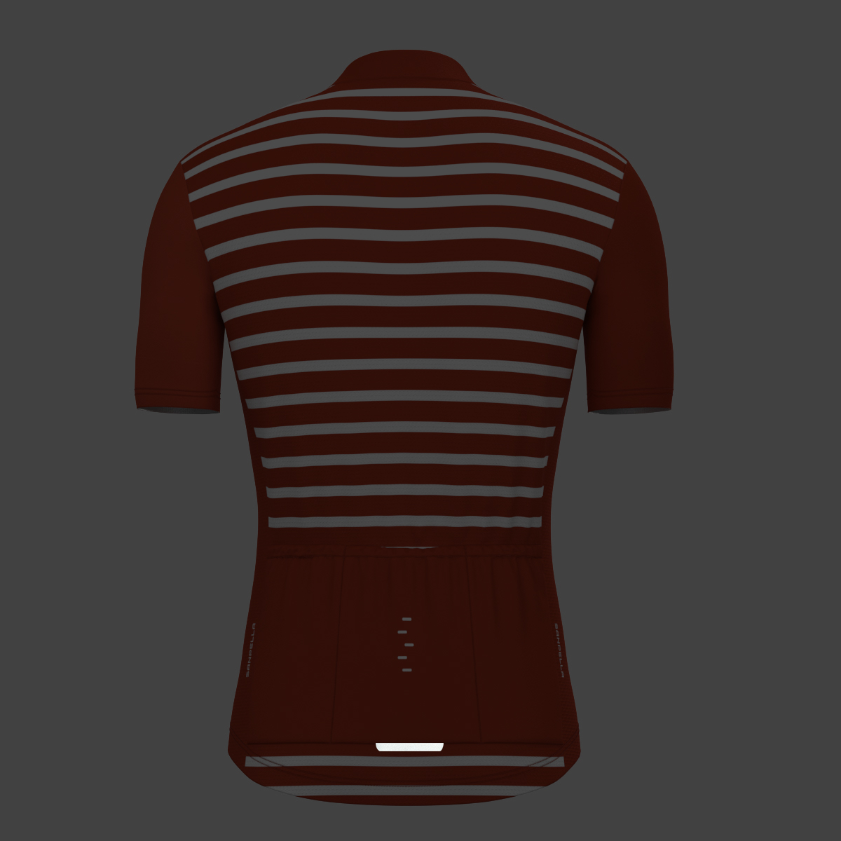 Men's Minimal Stripes Cycling Jersey - Brick