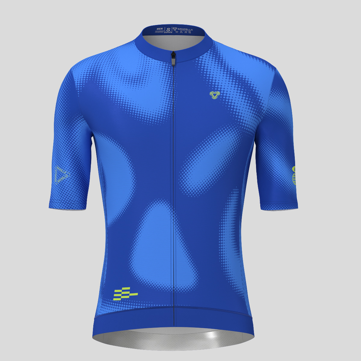 Men's Motivate Gradient dots Cycling jersey - Azure Blue